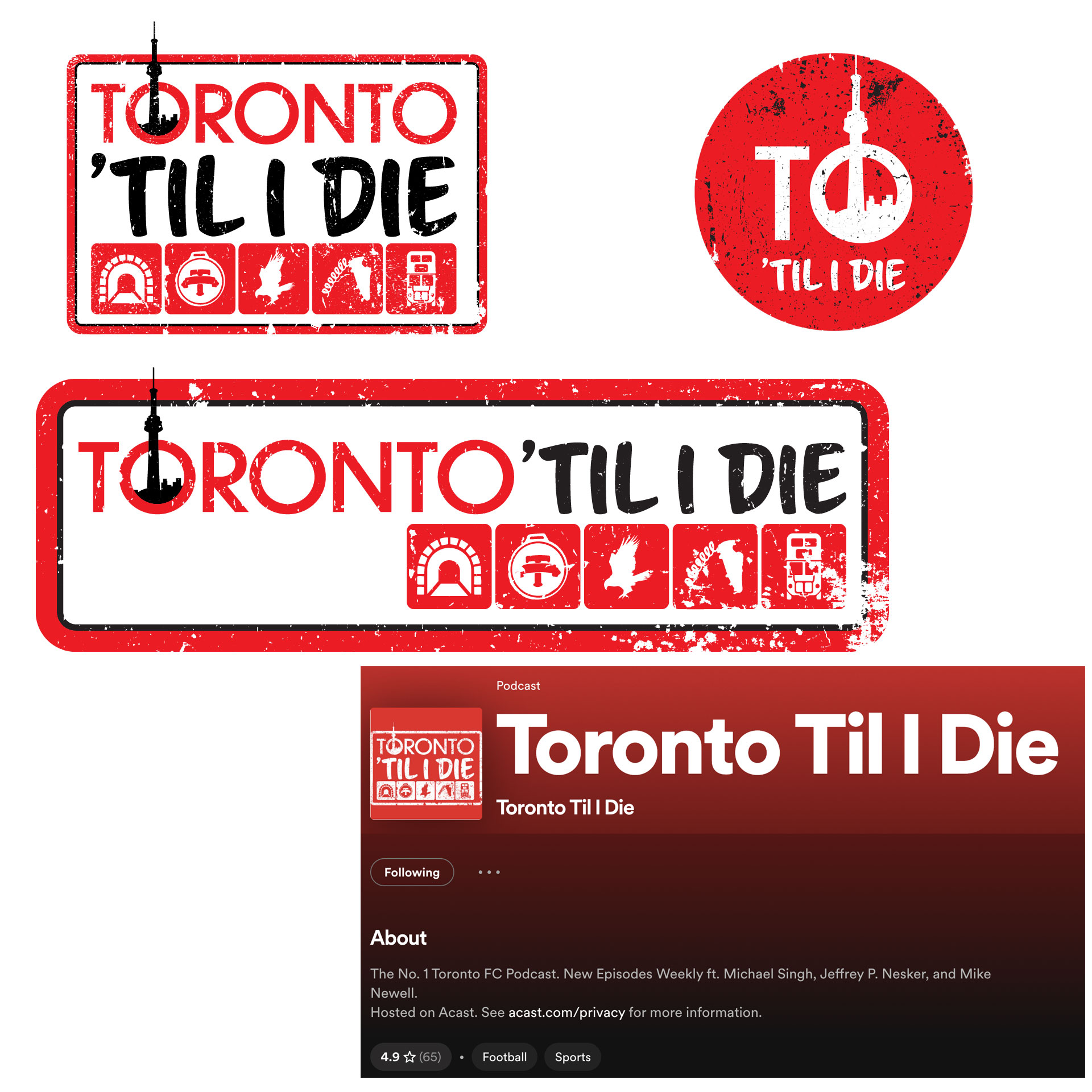 Toronto 'Til I Die podcast logo and brand assets